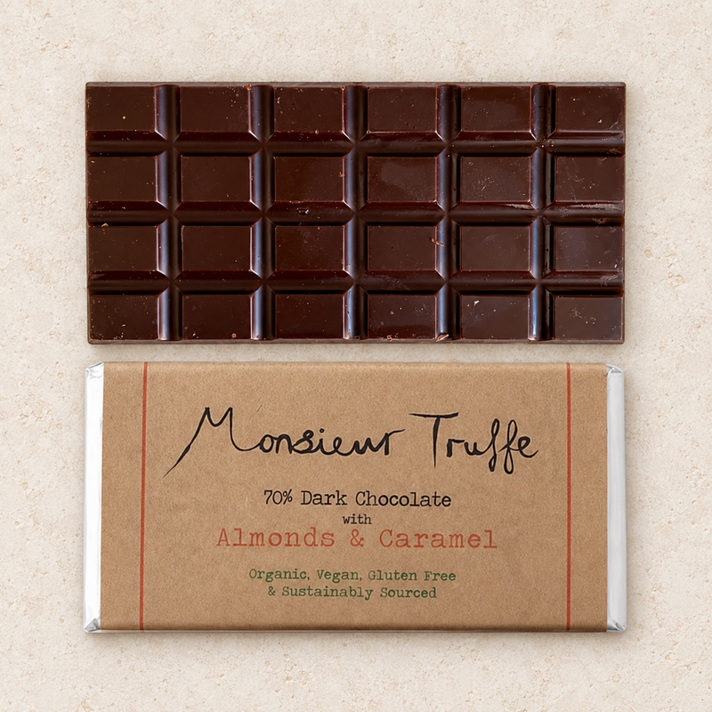 Monsieur Truffe Milk 70% Caramelised Almonds