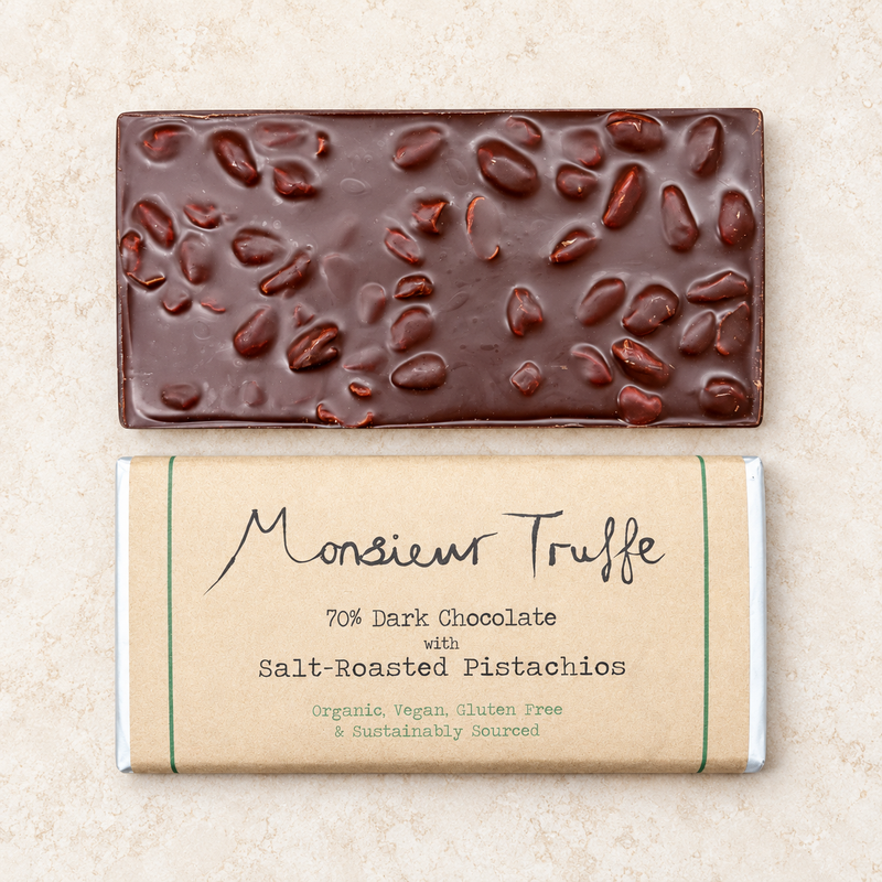 Monsieur Truffe Milk 70% Dark Salted Pistachios