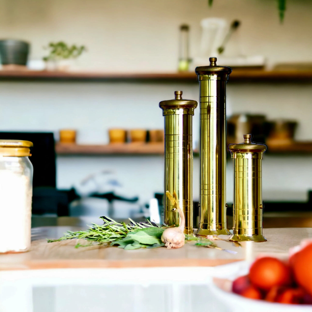 Large Brass Chef's Mill 11" [Handmade in Greece]