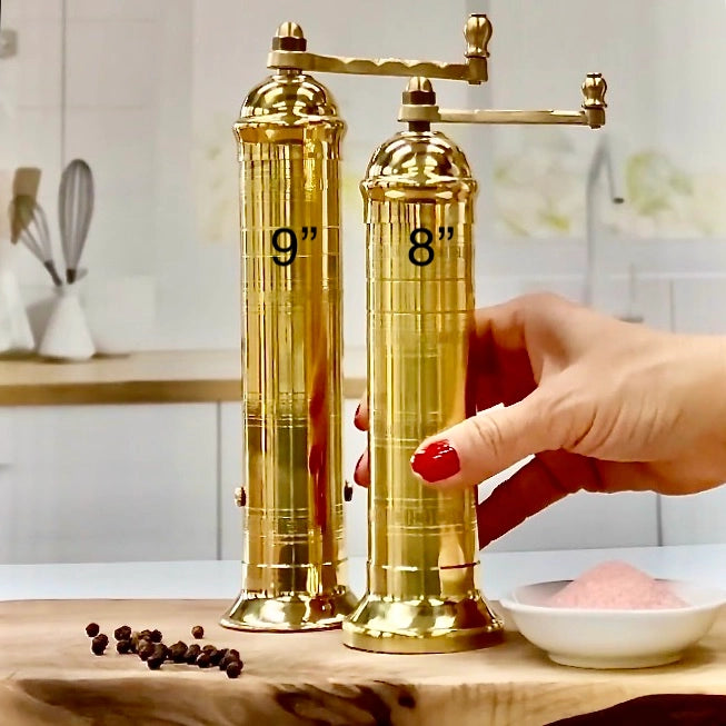 Brass Pepper Mill 9" [Handmade in Greece]