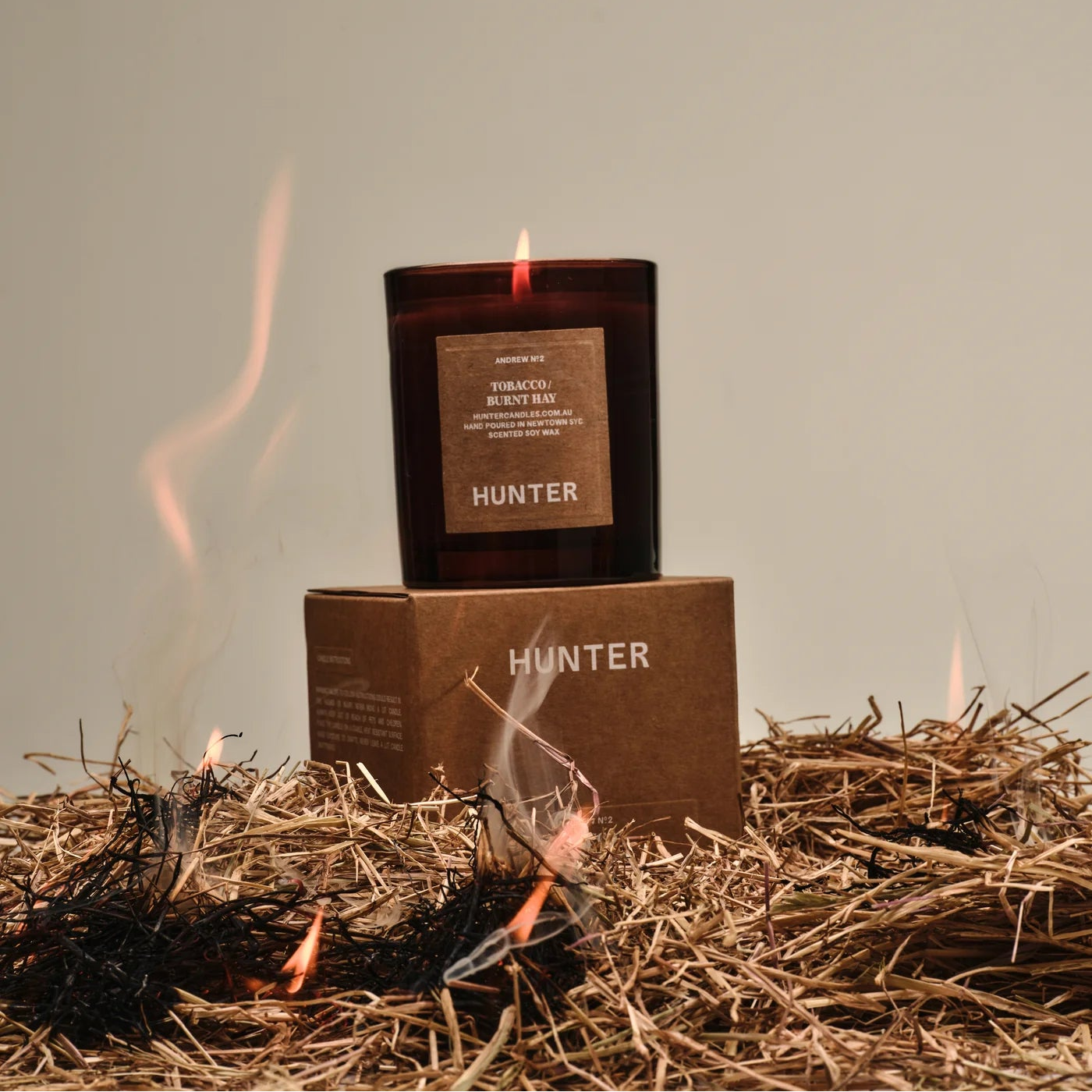 [Hunter] Tobacco + Burnt Hay Candle [Sydney]