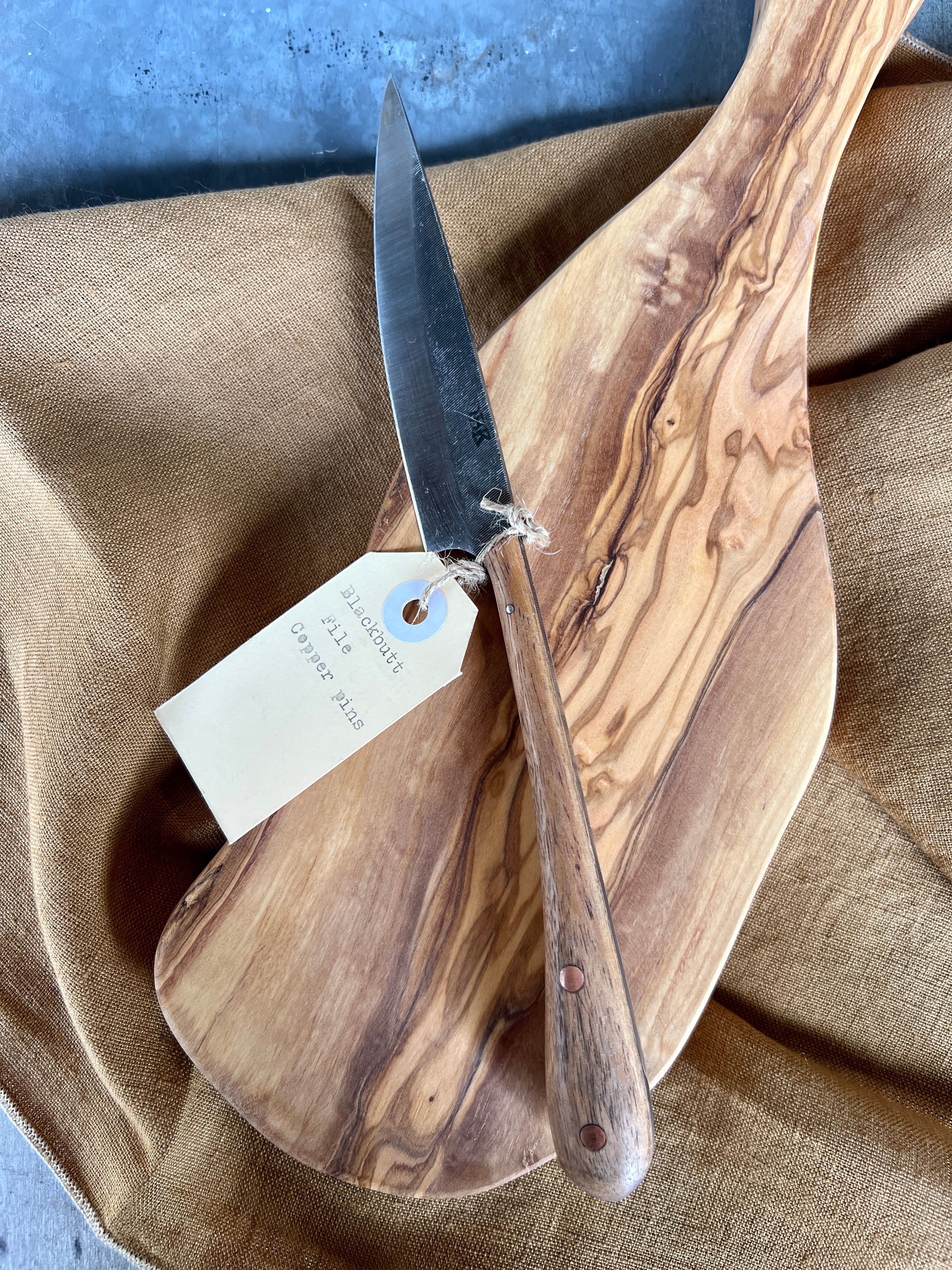 Dog Boy Cheese Knife [Blackbutt File with Copper Pins]