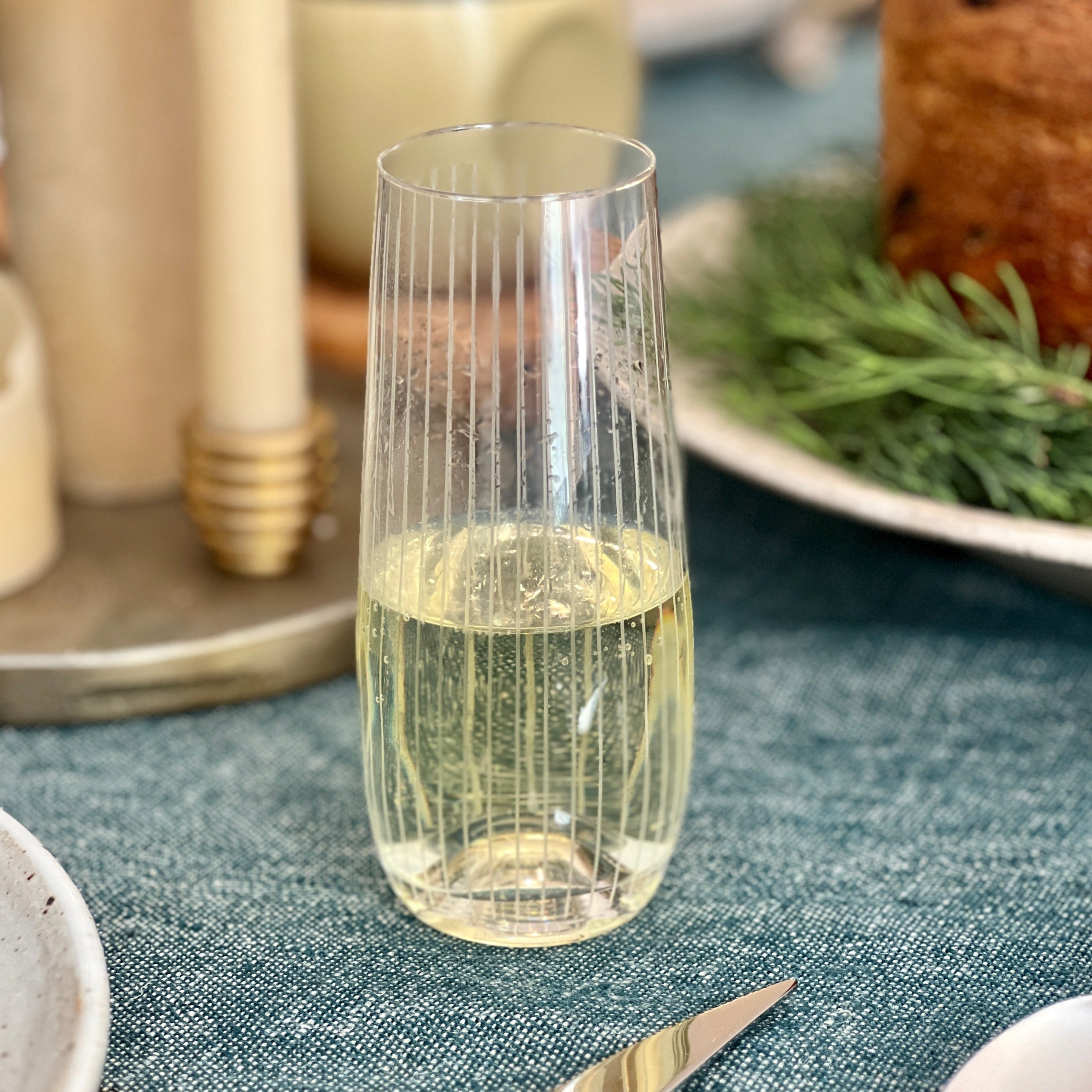 Etched Glasses - Stemless Champagne
