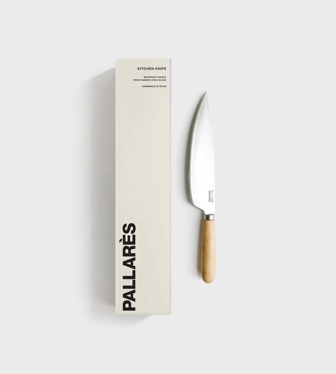 Pallarès Box Wood Knife 16cm (Carbon Steel)