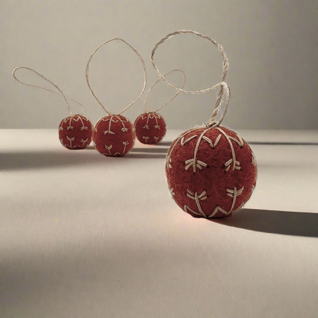 Fair Trade Felt Christmas Baubles [4]