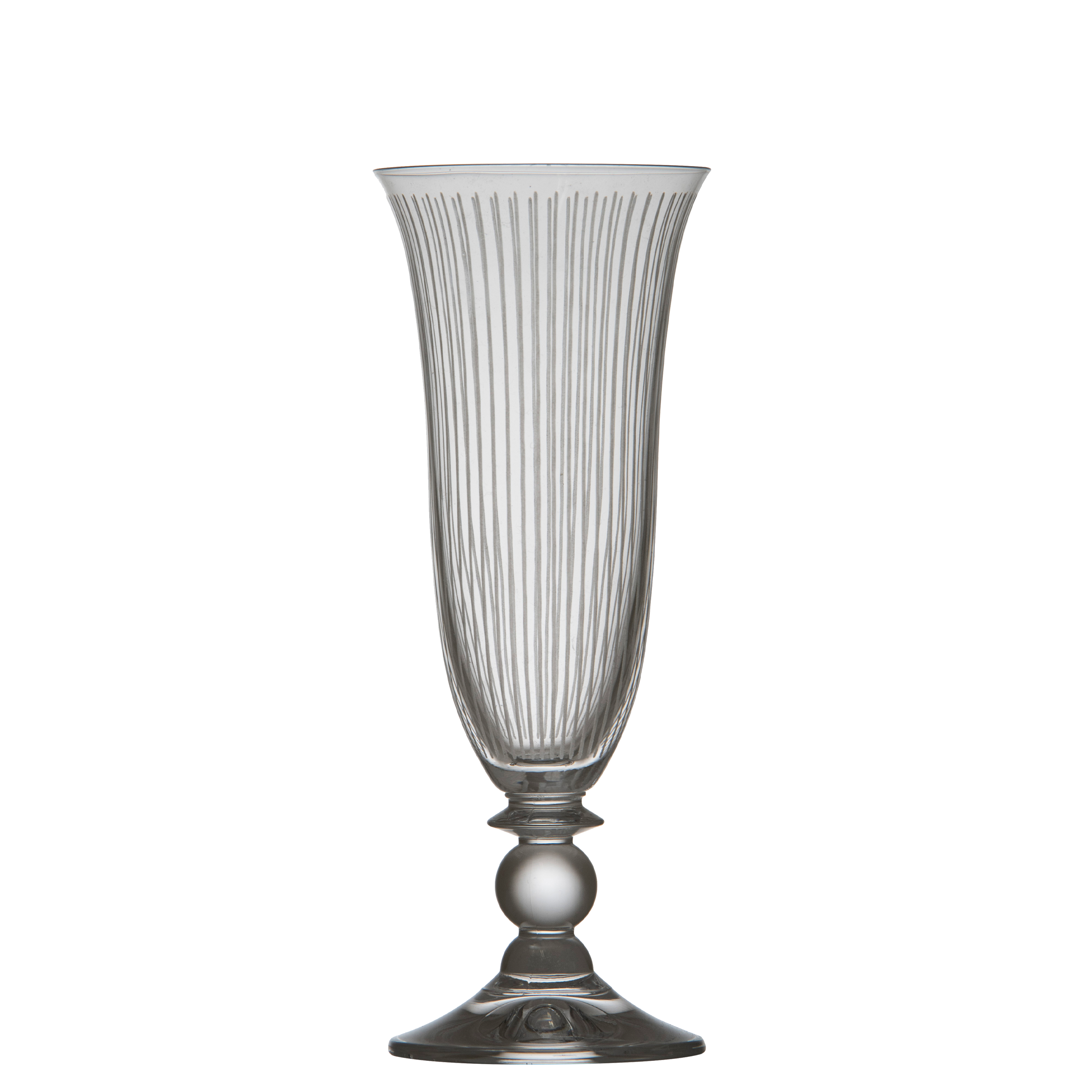 Etched Glasses - Fluted Champagne