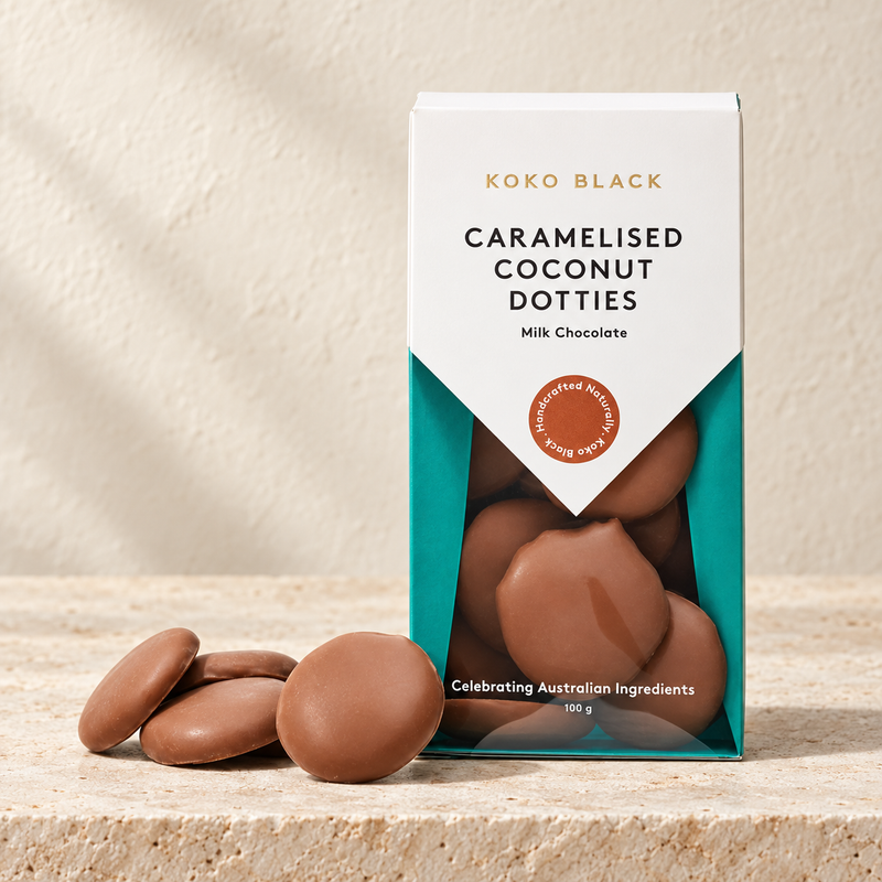 Koko Black Caramelised Coconut Dotties