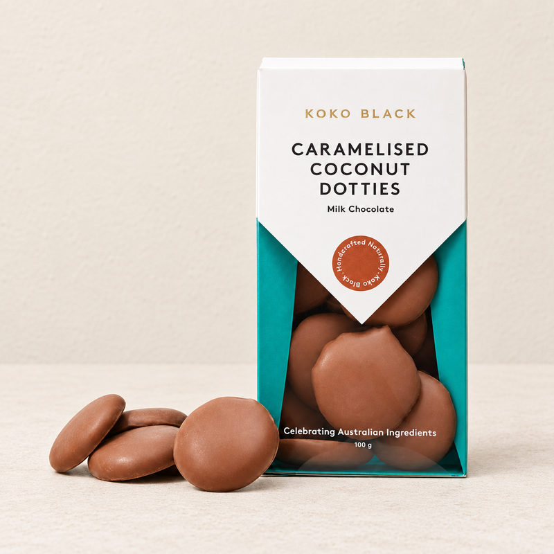 Koko Black Caramelised Coconut Dotties