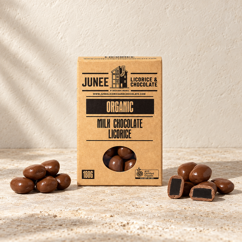 Junee Organic Milk Chocolate Licorice