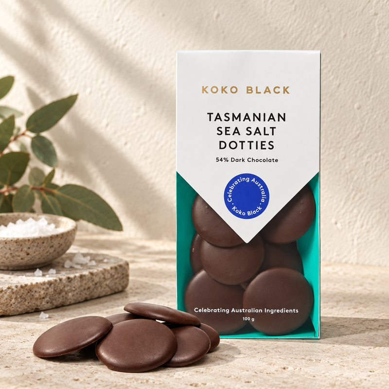 Koko Black Tasmanian Sea Salt Dotties