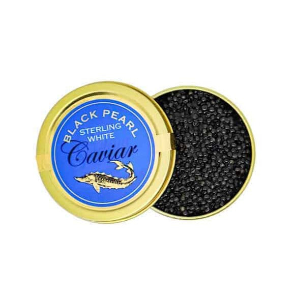 Black Pearl White Sterling Caviar